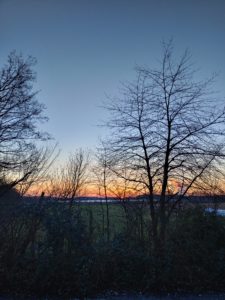 Sonnenuntergang in Langel